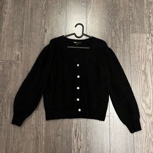 Maje black cardigan with diamond button 100% new